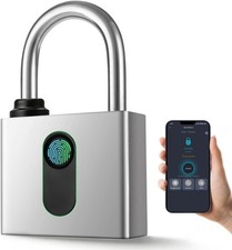 Fingerprint Padlock with Remote Authorization Smart Pad Lock for Outdoor Cour...