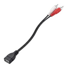 USB A Female to RCA Male Audio Video Adapter Cable