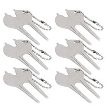 6Pcs Green Divot Tool Portable Zinc Alloy Fork Ball Marker Trending