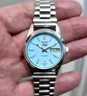 Vintage Seiko Sports 5 Automatic Watch Tiffany-Blue Dial 6309A