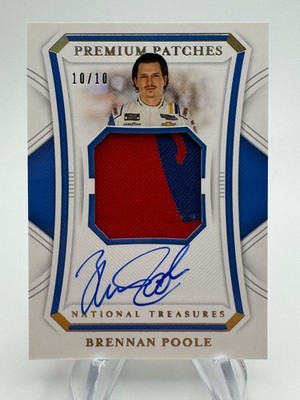 2021 National Treasures BRENNAN POOLE Gold Premium Patches Auto /10 #PPBP
