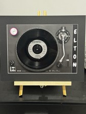 Elton John - Sacrifice 7" Single Vinyl on Record Player Print