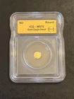 ICG MS70 Gold Eagle Head Round Fractional Gold Mini Round Certified Slab