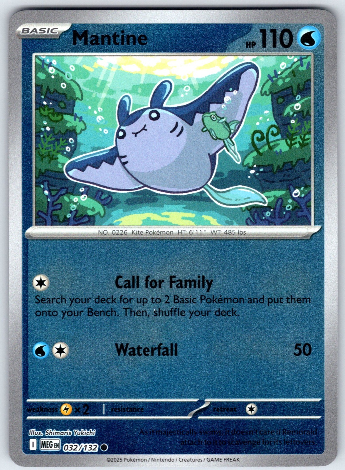 Mantine Reverse Holo Common ME01: Mega Evolution 032/132 NM