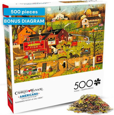 - Blackbirds Roost at Mill Creek - Charles Wysocki - 500 Piece Autumn Jigsaw Puz