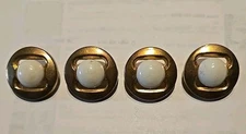 Lot of 4 Fingerhut Fashions Gold and White Buttons 1"