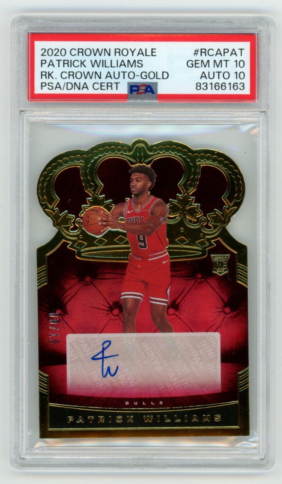 PSA 10 2020-21 Crown Royale Patrick Williams Rookie Auto GOLD  /10