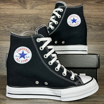 High Heel Sneakers Black Converse Wedge Heels Converse Womens