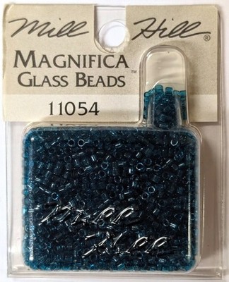 Mill Hill MAGNIFICA Beads #11054 Sheer Deep Teal [BIG 7g PACK] Discontinued NOS