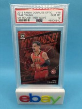 2019-20 Panini Donruss Optic Trae Young My House! Red Wave #18 PSA 10