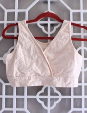 Kindred Bravely Bra Nursing & Sleep Womens L Beige Spandex Racerback Ladies