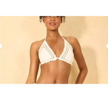 Women's Crochet Edge Triangle Bikini Top - Shade  Shore XL 16 