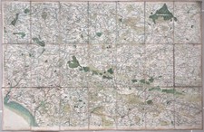 SUPERBE CARTE BRETAGNE VANNES 174 LORIENT *CARTE COULEURS ANCIENNE* MORBIHAN MAP