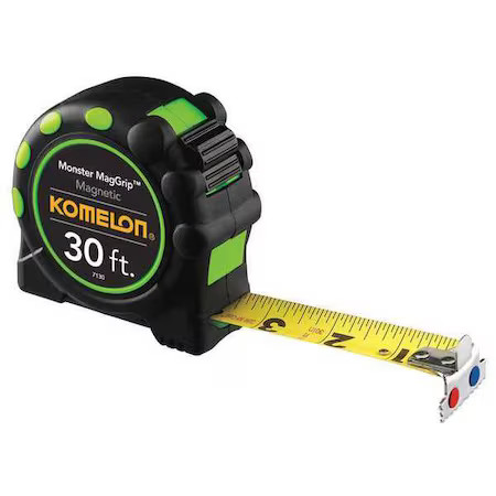Komelon 7130 30 Ft Tape Measure, 1 In Blade