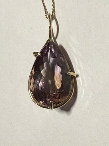14k Yellow Gold 21.42 Carats bicolor Ametrine Pendant - 第 1/12 張圖片