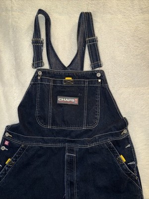 VTG Ralph Lauren CHAPS Denim Overalls Small XL Mens Bib Jeans