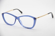 NEW MOSCHINO MOS573 PJP BLUE GOLD BLACK AUTHENTIC DESIGNER EYEGLASSES 55-14