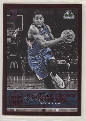 2015-16 Panini Replay Red 34/49 Karl-Anthony Towns #51 Rookie RC 1y8