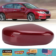 Red Right Passenger Side Mirror Cover For Nissan Altima 2013-18 W/O Turn Signal