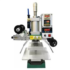 Pneumatic Hot Stamping Machine with Sliding Workbench Leather Embossing Machine