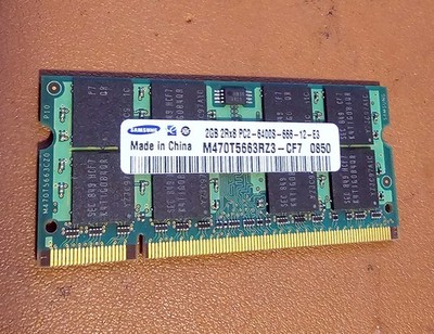 Samsung M470T5663EH3-CF7 0948 2GB DDR2 Laptop RAM Memory Very Good