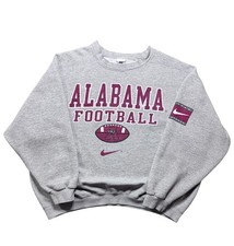 Vintage Nike Alabama Crimson Tide Football Crewneck Sweatshirt Gray XL 90's