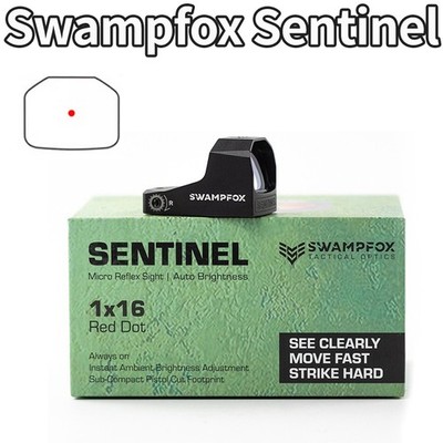 Swampfox Sentinel 1x16 mm Red DOT Sight RMSc Auto Brightness