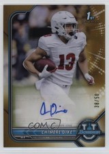 2021-22 Bowman U Chrome Prospect Gold Refractor 38/50 Chimere Dike Auto 03xg