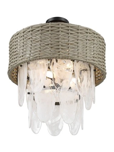 Minka Lavery 5296 Breaker Isle 6 Light 20"W Semi-Flush Waterfall - Coal - Picture 11 of 12