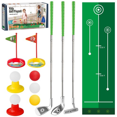 Kids Golf Clubs for 2 3 4 5 Years Old Retractable Toddler Golf Set with Putting