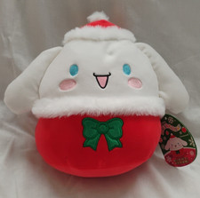 Squishmallows Cinnamoroll Christmas Plush White Red Hello Kitty and Friends
