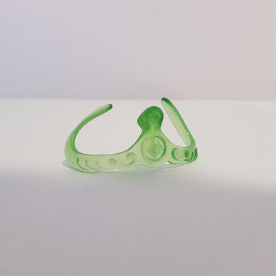 Littlest Pet Shop LPS Bright Green TIARA Crown Accessory Authentic Translucent 