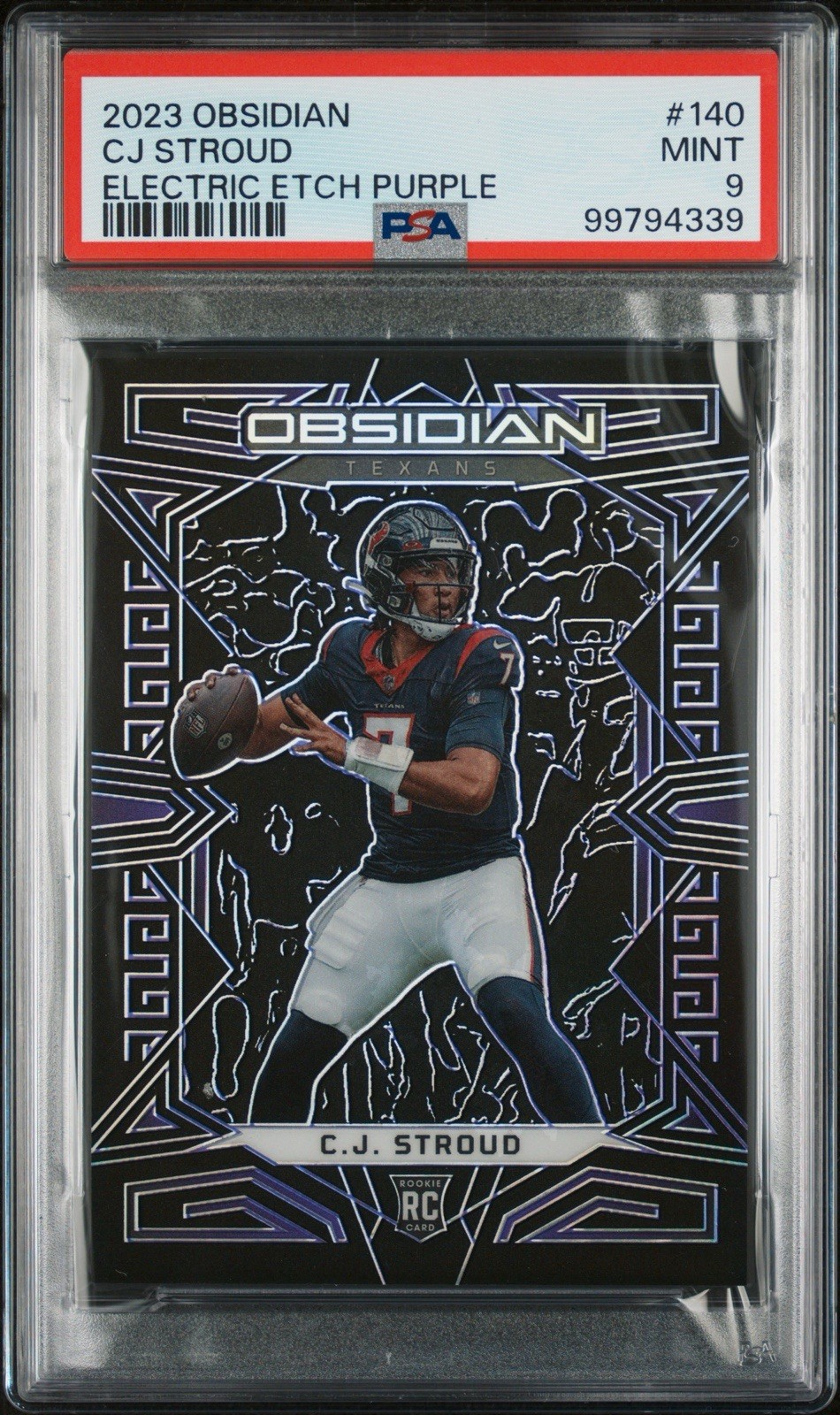 2023 Panini Obsidian - C.J. Stroud #140 Electric Etch Purple /75 (RC)