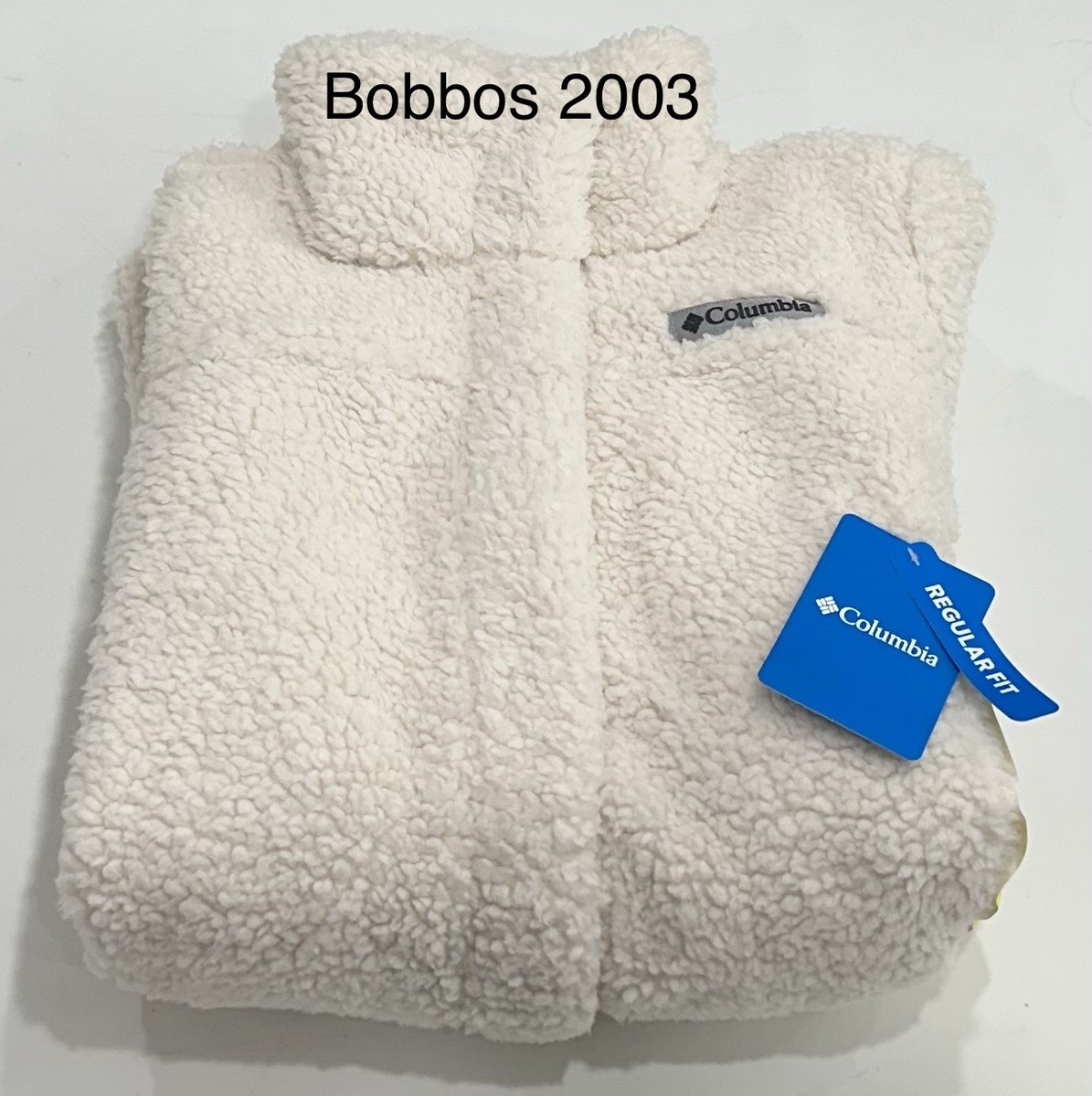Columbia Women's Long Sherpa Fleece Snap Front Jacket, Chalk, Size