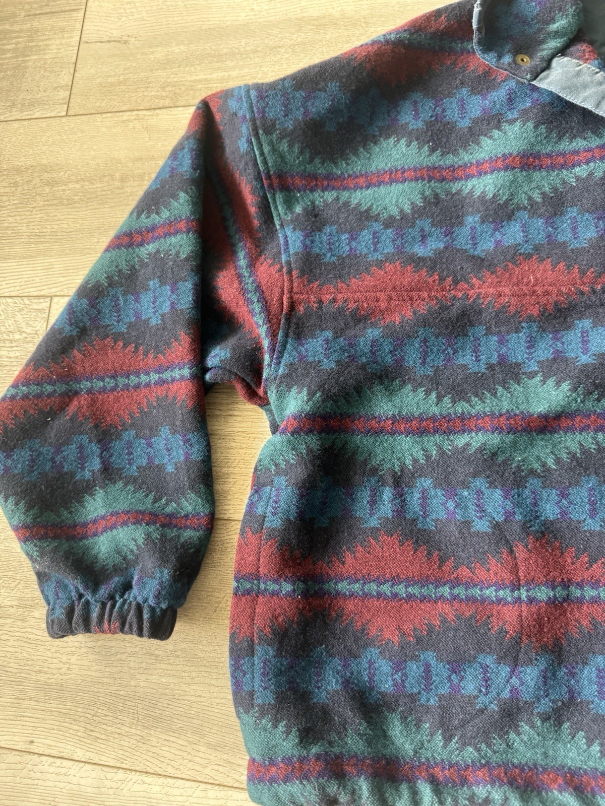Pendleton Wool Snap Button Sweatshirt Tribal Mult… - image 4