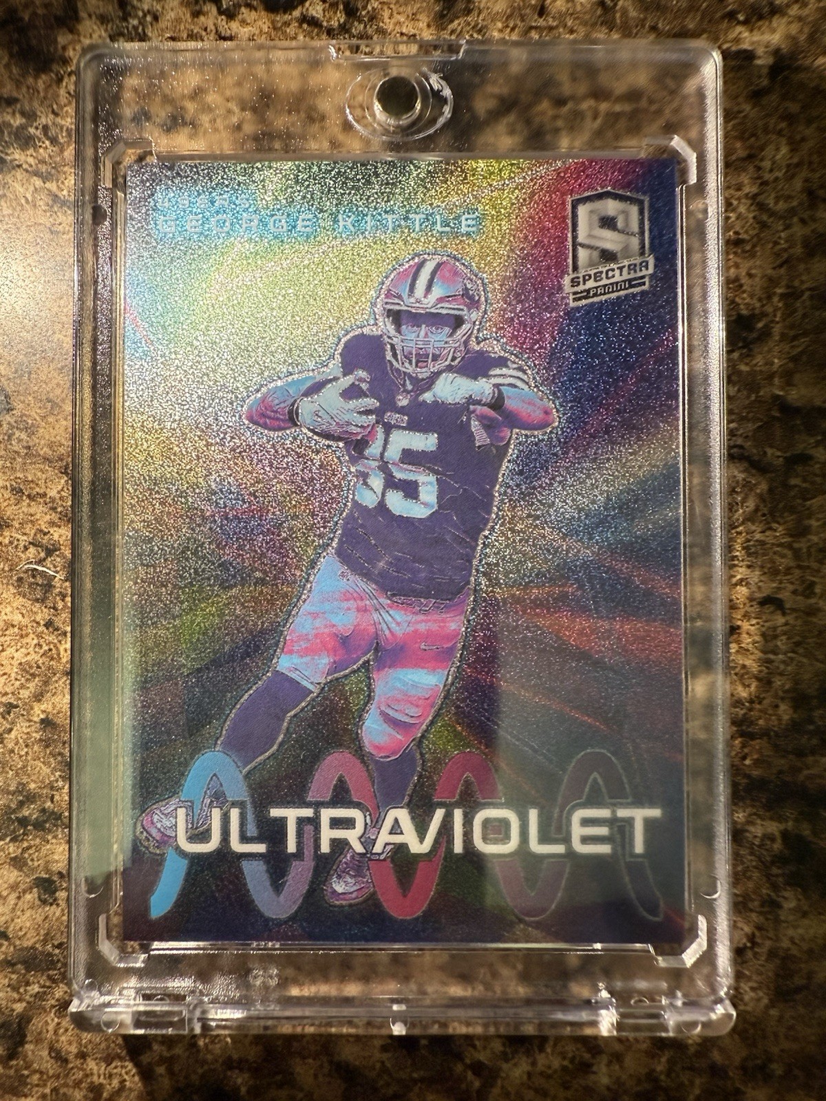 2023 Panini Spectra Football George Kittle Ultraviolet SSP Case Hit 49ers