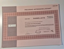 PRUSAG Aktiengesellschaft 1970 1000 DM