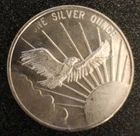 HCJ Refiners 1 Troy Ounce  .999 Fine Silver Round Vintage Flying Eagle