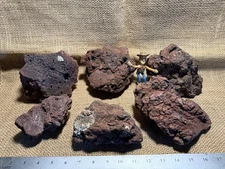 SPECIAL OFFER! 6 Large, Red Lava Rocks – For Aquariums Succulents & More