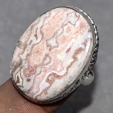925 Silver Plated Mexican Laguna Lace Ring Handmade Jewelry Size US 7 GW
