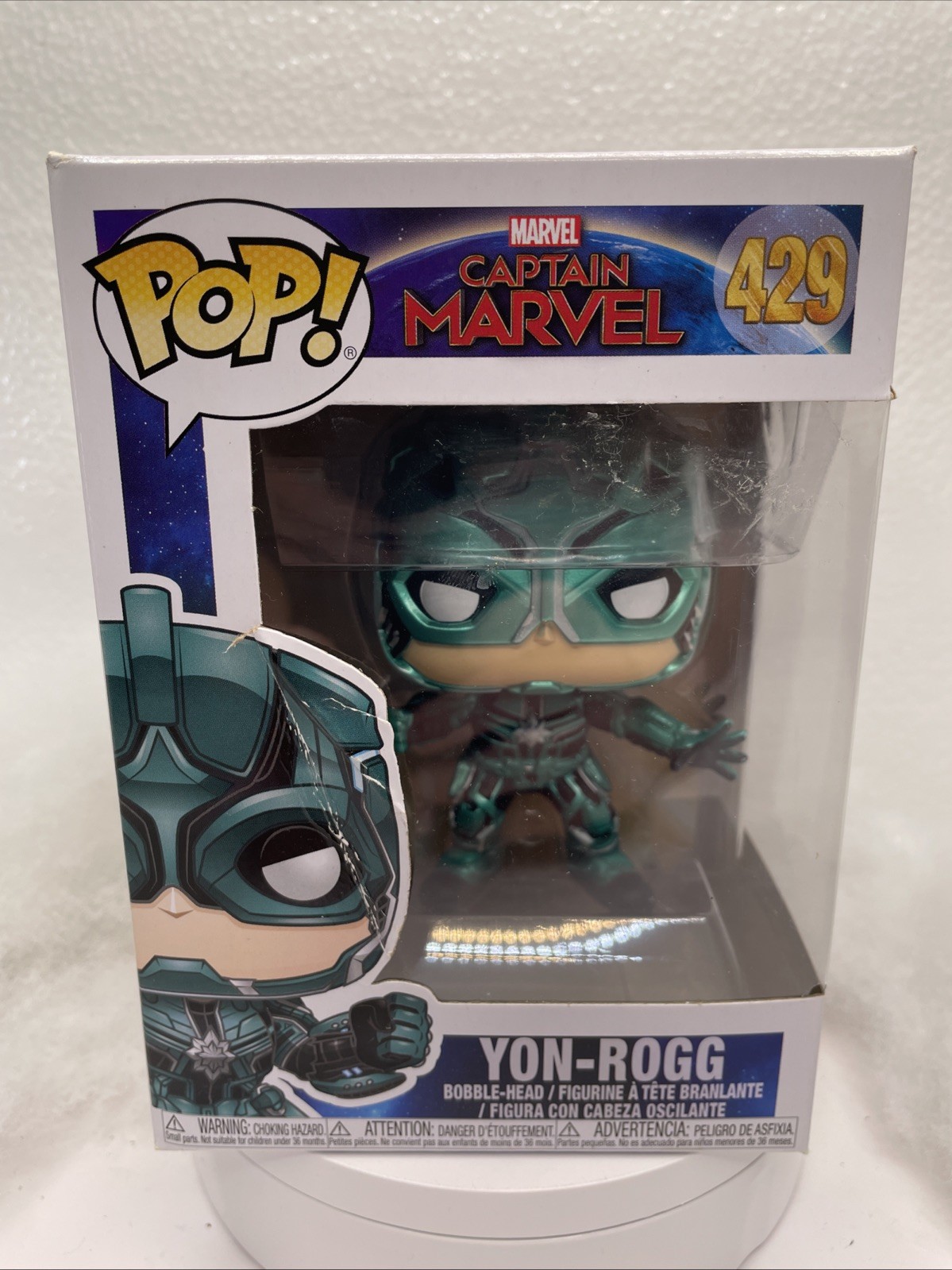 Funko POP! Marvel Capitana Marvel YON-ROGG 429 Caja Dañada