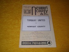 Newport County v Torquay United  18/3/63.  (Possible Autograph Inside)