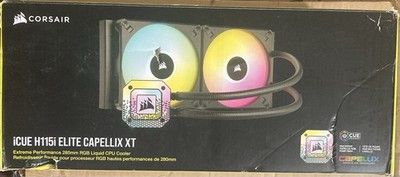 Corsair iCUE H115i ELITE CAPELLIX XT 280mm RGB Liquid CPU Cooler Black