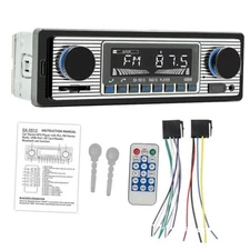 Car Radio Bluetooth Hands-Free, 12V-24V Single Din Car Stereo 1 DIN Digital 