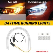 12V Amber & Switchback White Turn Signal Light Driving DRL Angel Eye Lamp 2pcs