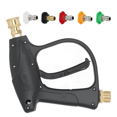 #ad Heavy Duty Pressure Washer Spray Gun M22 14mm with 5 Spray Nozzle Aluminum $15.72