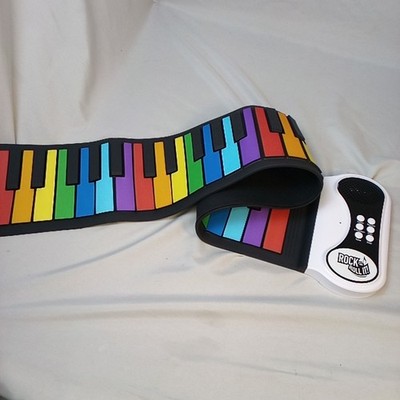 Mukikim Rock And Roll It Hand Roll Rainbow Piano Flexible Keyboard Toy Music