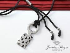 Cartier Collier Panthere de Cartier Weissgold 750 Diamanten Onyx Kette Gold