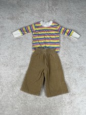 Vintage Toddletime JCPenney Toddler Outfit Striped Shirt Corduroy Pants 6M