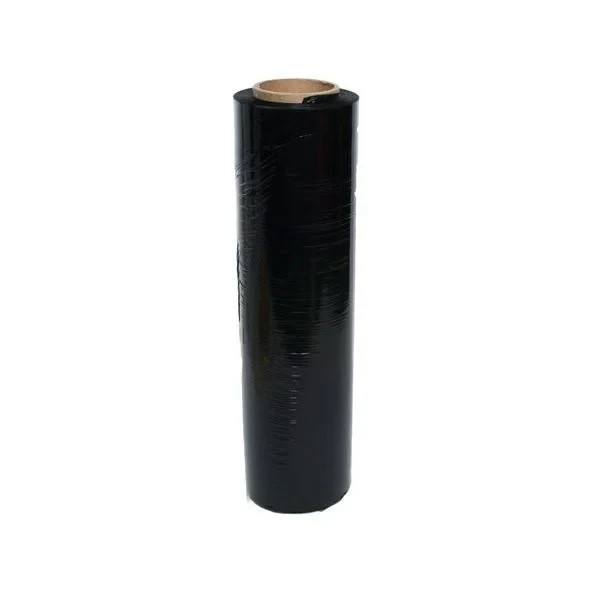 18” x 1500’ 80 Gauge Stretch Wrap Pallet Black Film Clear 4 Rolls, 6000 ft total